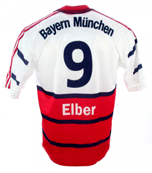 Adidas FC Bayern München Trikot 9 Giovane Elber 1999/2000 Opel Herren S-M = Kinder 176 cm oder S