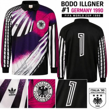 Adidas Deutschland Torwart Trikot 1 Bodo Illgner WM 1990 DFB Herren 5/6 = M