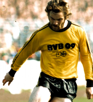 Preview: Borussia Dortmund jersey 1975 BVB 09 retro home yellow black cotton men's XXL/2XL