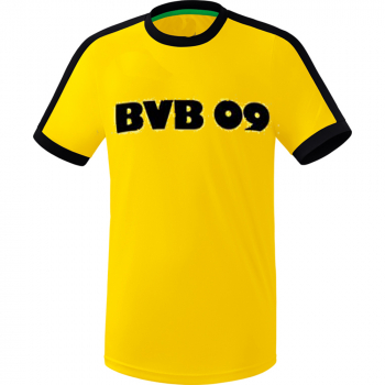 Borussia Dortmund Trikot 1975 BVB 09 retro heim gelb schwarz Kurzarm Herren XXL/2XL