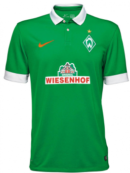 Nike SV Werder Bremen Trikot 2014/15 heim grün-weiß Wiesenhof Herren L