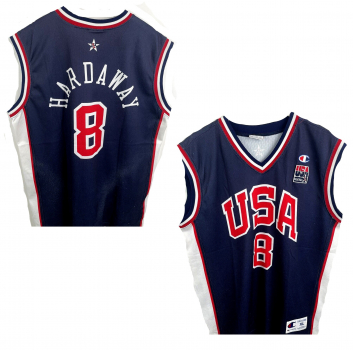 Champion Trikot USA 8 Hardaway Dream Team blau Marine NBA Herren XL