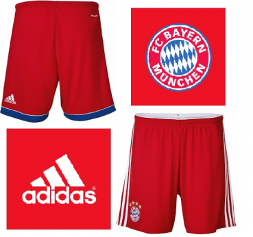 Adidas FC Bayern München Trikothose Shorts Hose 2014/15 2015 heim rot Herren L
