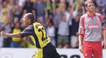 Goool.de Borussia Dortmund Trikot 22 Marcio Amoroso BVB Match Worn 2001/02 Herren XL