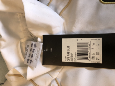 Adidas Alemania chaqueta chándal jogging Copa del Mondo 2010  blanco NUEVO senor E = 168 cm, US = S