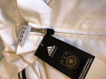Adidas Alemania chaqueta chándal jogging Copa del Mondo 2010  blanco NUEVO senor E = 168 cm, US = S