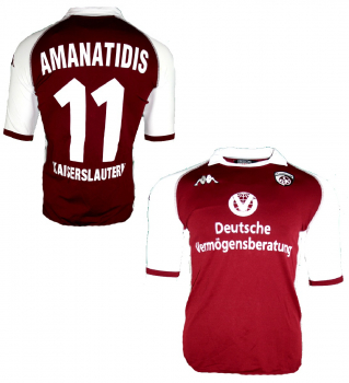 Kappa 1.FC Kaiserslautern Trikot 11 Ioannis Amanatidis 2004/05 Rot Weiß Heim Herren L