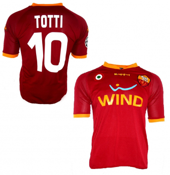 Kappa AS Rom Trikot 10 Francesco Totti 2007/08 Wind Rot Heim Herren M