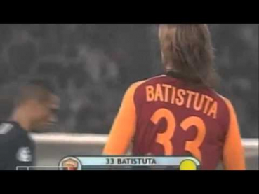 Kappa AS Rom Trikot 33 Gabriel Batistuta 2002/03 batigol CL Matchworn Langarm Rot Herren L