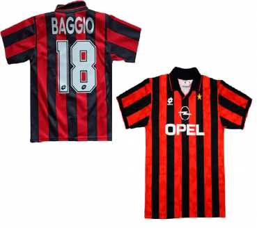 Lotto AC Mailand Trikot 18 Roberto Baggio Opel 1994/1995 Herren XL