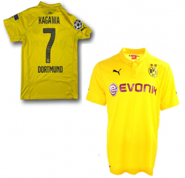 Puma Borussia Dortmund Trikot 2014/15 CL BVB Evonik Heim Gelb Herren S-M = Kinder 176 cm