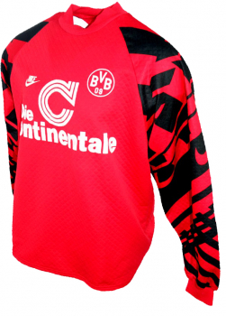 Nike Borussia Dortmund Torwart Trikot 1 Stefan Klos 1995/96 CL BVB Continentale Rot Herren M