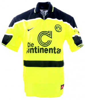 Preview: Nike Borussia Dortmund jersey 1997 CL Die Continentale BVB home kids S = 128 cm -140 cm