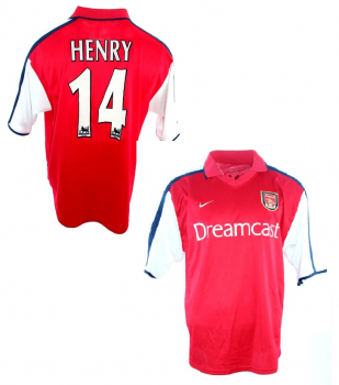 Nike Arsenal Trikot 14 Thierry Henry 2000-02 Sega Dreamcast heim Herren XXL/2XL