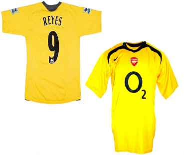 Nike Arsenal London Trikot 9 Reyes 2005/06 CL Finale Away o2 gelb Herren L