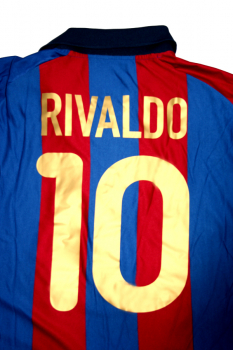 Nike FC Barcelona Trikot 10 Rivaldo 2001/02 Heim Herren XL