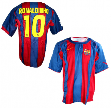 Nike FC Barcelona Trikot 10 Ronaldinho 2004/05 Heim Barca Herren XL