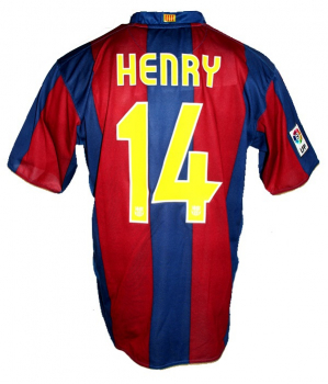 Nike FC Barcelona Trikot 14 Thierry Henry 2007/08 Unicef Heim NEU mit Etiketten Herren XL
