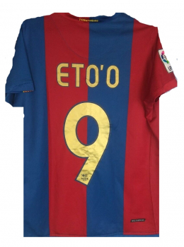 Nike FC Barcelona Trikot 9 Samuel Eto'o 2006/07 heim rot blau Damen D = 40/42 = US L = height 173 cm