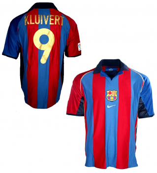Nike FC Barcelona Trikot 9 Patrick Kluivert 2001/02 Heim Herren L oder XL