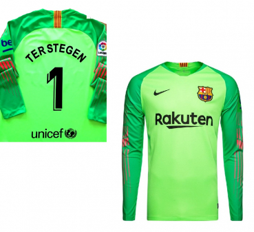 Nike FC Barcelona Torwart Trikot 1 Marc-Andre ter Stegen 2018/19 Rakuten heim grün NEU Herren L