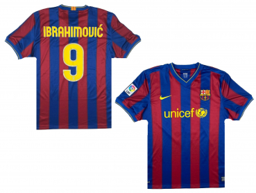 Nike FC Barcelona Trikot 9 Zlatan Ibrahimovic 2009/10 Unicef Heim Herren S