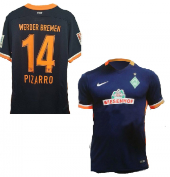 Nike SV Werder Bremen Trikot 14 Claudio Pizarro 2015/16 navy marine Herren M