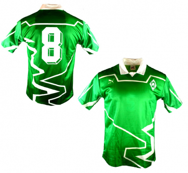 Puma SV Werder Bremen Trikot 8 Mirko Votava 1993/94 UEFA CL Matchworn Grün Herren L
