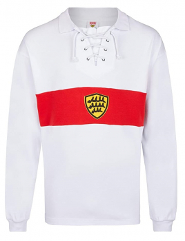 Score Draw VfB Stuttgart Trikot 1928-1932 retro langarm weiß Herren M