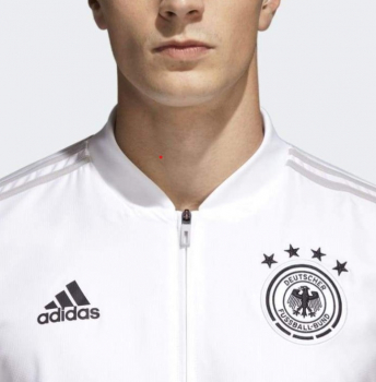 Adidas Deutschland Trainings-Jacke WM 2918 Präsentationsjacke weiß grau DFB Herren XL oder XXL