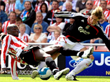 Adidas FC Liverpool camiseta 9 Fernando Torres 2006-08 matchworn negro jersey senor XL