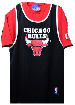Starter Chicago Bulls T-shirt Trikot wie 23 Michael Jordan Trikot rot schwarz Herren XL