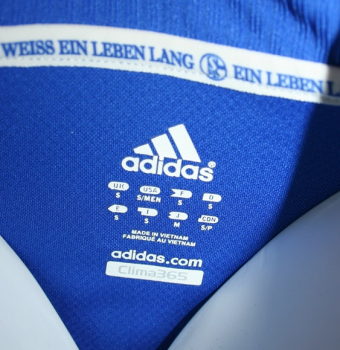 Adidas FC Schalke 04 jersey 14 Gerald Asamoah 2008/09 Gazprom blue home men's S