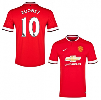 Nike Manchester United Trikot 10 Wayne Rooney 2014/15 heim rot Chevrolet Herren XXL/2XL