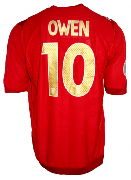 Umbro England Trikot 10 Michael Owen WM 2006 Away Rot Herren XL oder 2XL/XXL