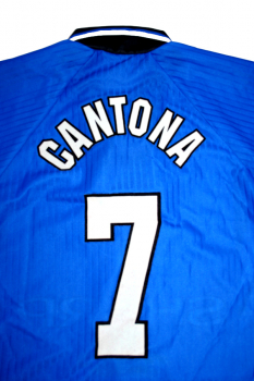 Umbro Manchester United camiseta 7 Eric Cantona 1996/97 azul sharp senora/nino 158cm - 164cm