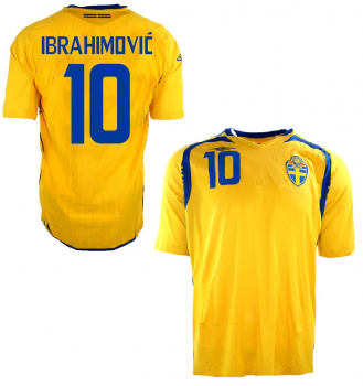 Umbro Schweden Trikot 10 Zlatan Ibrahimovic Euro 2008 heim gelb Herren L
