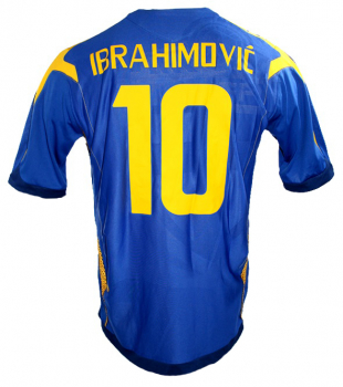 Umbro Schweden Trikot 10 Zlatan Ibrahimovic Euro 2008 Auswärts Blau Herren L