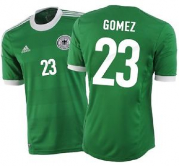 Adidas Deutschland Trikot 23 Mario Gomez Grün Euro 2012 Away DFB Herren S/M/L/XL/XXL