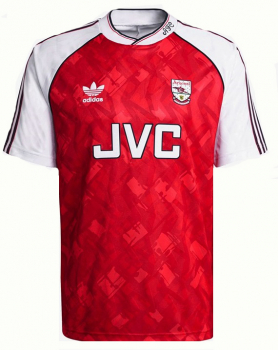 Adidas Originals Arsenal London Trikot Equipment JVC 1990/91 1991/92 heim rot weiß Herren 2XL