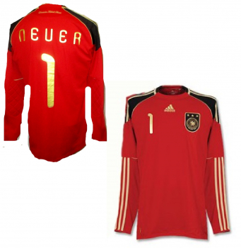 Adidas Deutschland Torwarttriikot 1 Manuel Neuer WM 2010 DFB rot Herren S