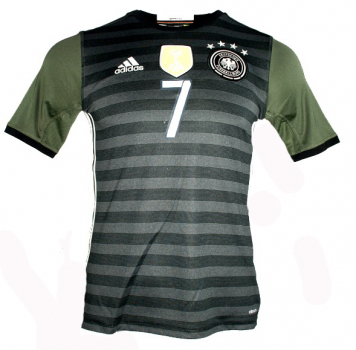 Adidas Deutschland Trikot 7 Bastian Schweinsteiger Euro 2016 DFB Auswärts Grau Herren S