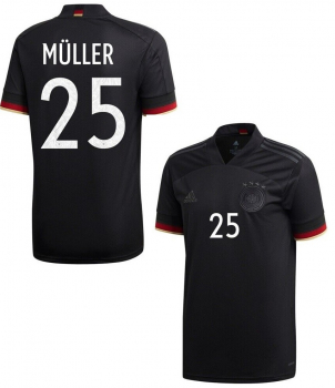 Adidas Deutschland Trikot 13 Thomas Müller Euro 2020 DFB Auswärts schwarz Herren M