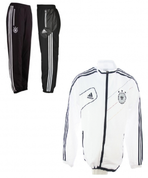 Adidas Deutschland Trainingsanzug Euro 2012 DFB Trainingsjacke Jacke Hose weiß Herren L