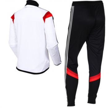 Adidas Deutschland Trainingsanzug WM 2014 DFB Jacke Hose weiß schwarz rot Herren L oder Kinder 176 cm