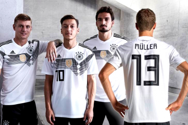 Adidas Alemania camiseta 13 Thomas Müller Copa del Mundo 2018 Russa blanco senor S o L