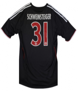 Adidas FC Bayern München Trikot 31 Bastian Schweinsteiger 2011/12 schwarz T-Com Herren L
