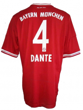 Adidas FC Bayern München Trikot 4 Dante 2013/14 triple Sieger heim rot Herren M oder L
