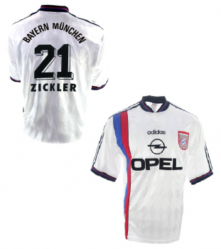 Adidas FC Bayern München Trikot 21 Alexander Zickler 1995/96 weiß Opel Herren XXL/2XL