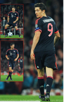 Adidas FC Bayern München Trikot 9 Robert Lewandowski 2015/16 Away 3rd Herren M oder L